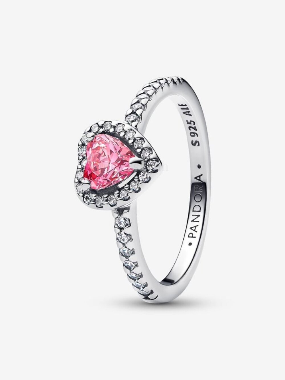 Pandora  Elevated Pink Heart Ring